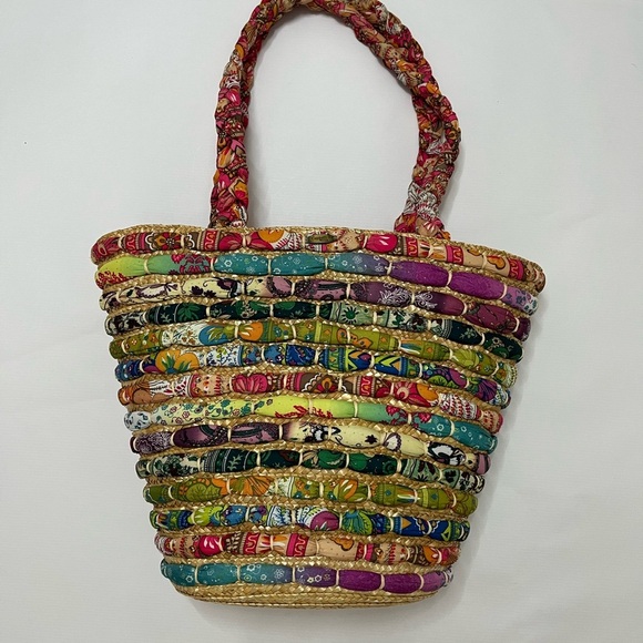 Cappelli Straworld - Large woven fabric bucket tote bag - Picture 3 of 14